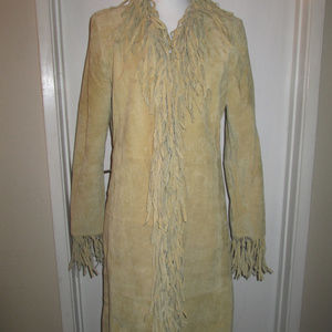 Blucid Light Tan Southwestern Suede  Coat